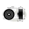 GATES T39057 Tensioner Pulley, v-ribbed belt
